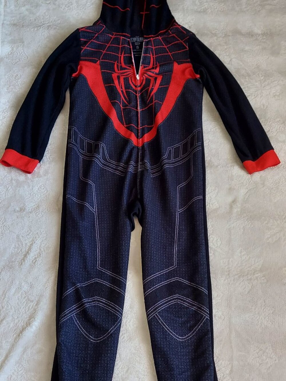 Spiderman Miles Morales One-Piece Kids Superhero Costume Small - Picture 7 of 12